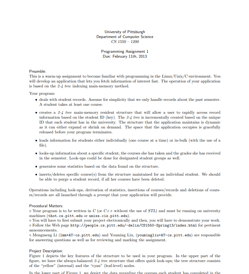 Original programming assignment